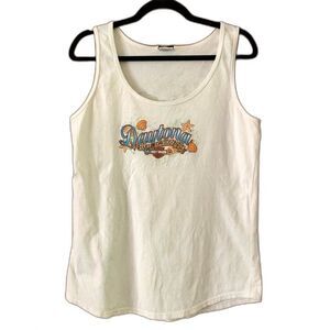 Harley-Davidson White Daytona Florida Tank Top Size Large